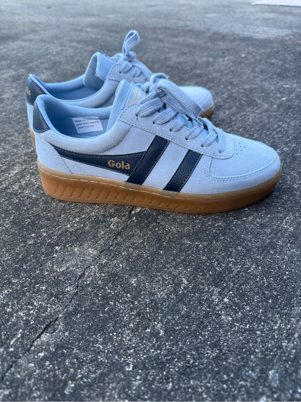 Gola Grandslam Suede Sneakers Light Blue/ Navy- size 7